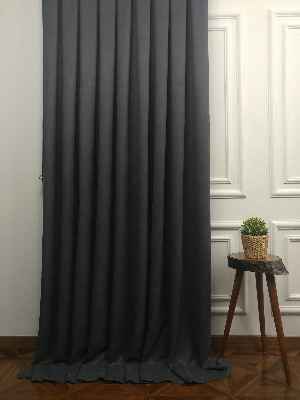 Arzenen Birinci Sınıf Kalite Kadife Dokulu Tek Kanat Fon Perde.- Antrasit