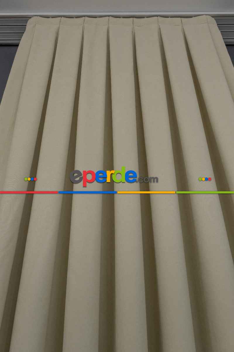 Açık Gri Düz Fon Perde En Dökümlü Fon Perde 04