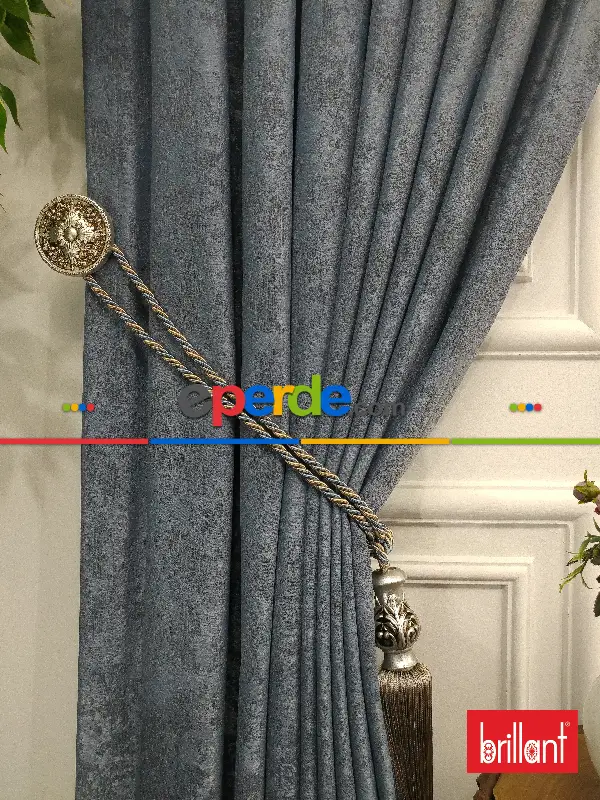 Brillant Jakar Fon Gri Renk Düz Fon Perde - Gri-füme-antrasit