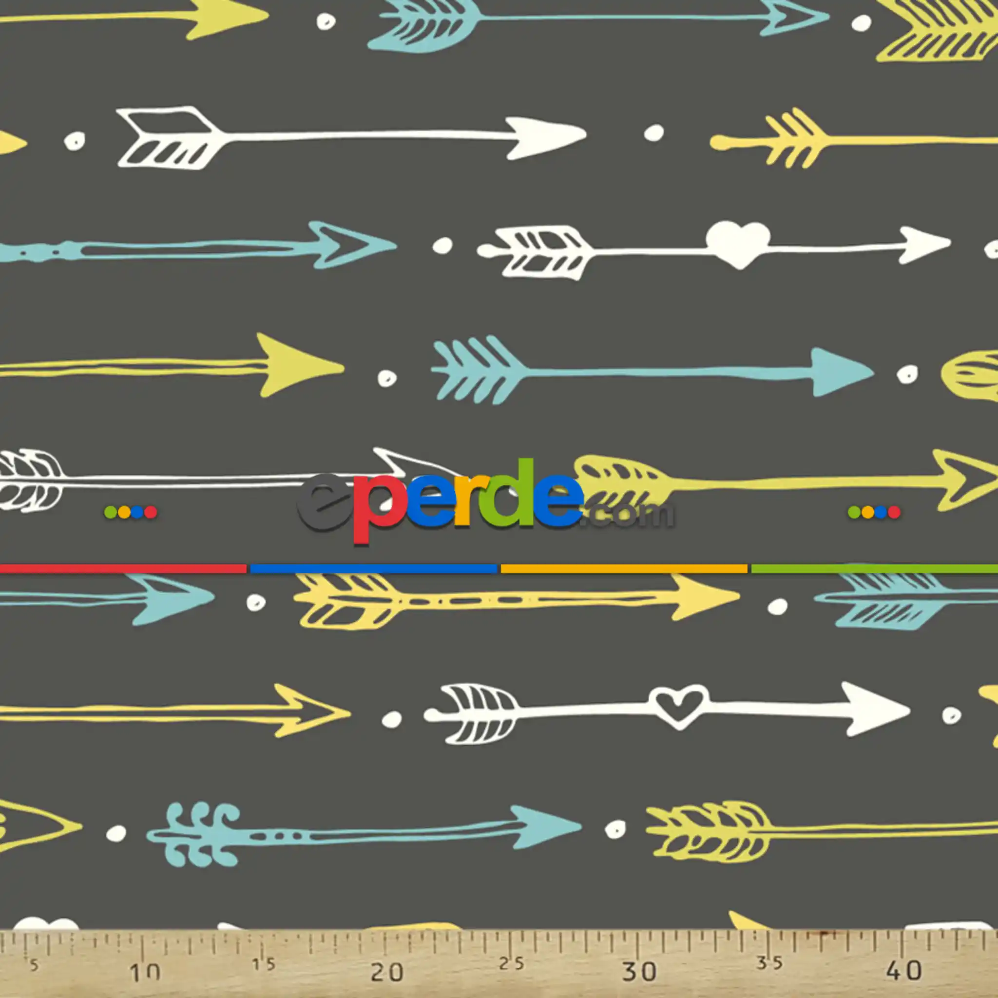 Popart Desenli Fon Perde Evm353-1 Kumaşı Kalındır Duck Bezi Değildir- Siyah-Mavi-Sarı-Beyaz