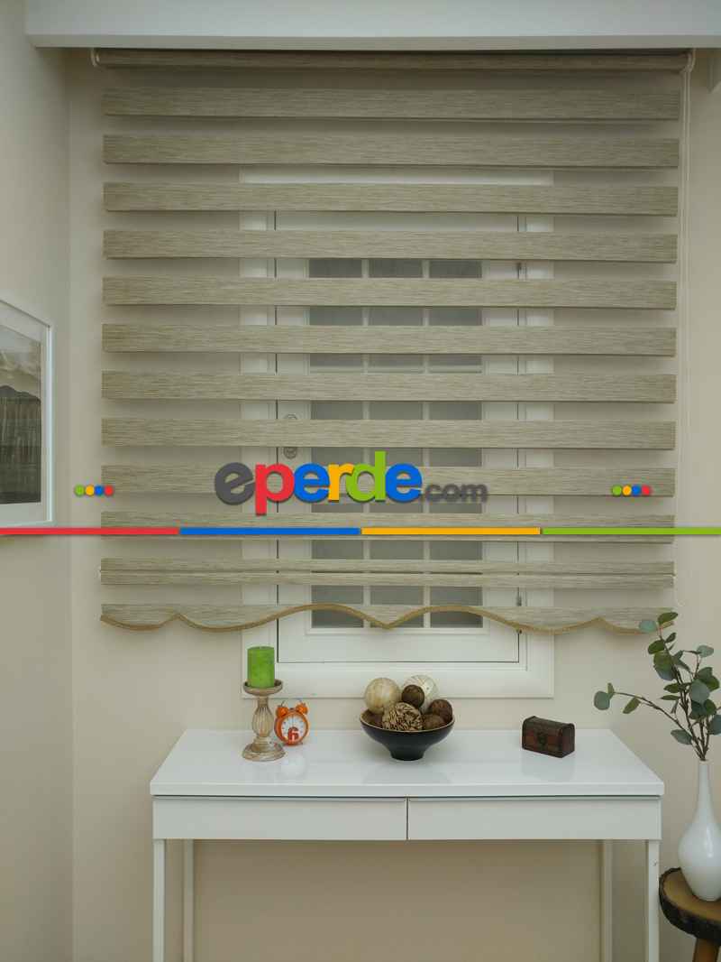 Oturma Odası - Zebra Perde -bambu Düz Zebra Perde- Açık Vizon