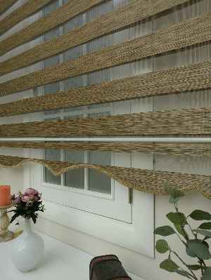 Zebra Perde - Bambu Düz Zebra Perde - Kahve Açık