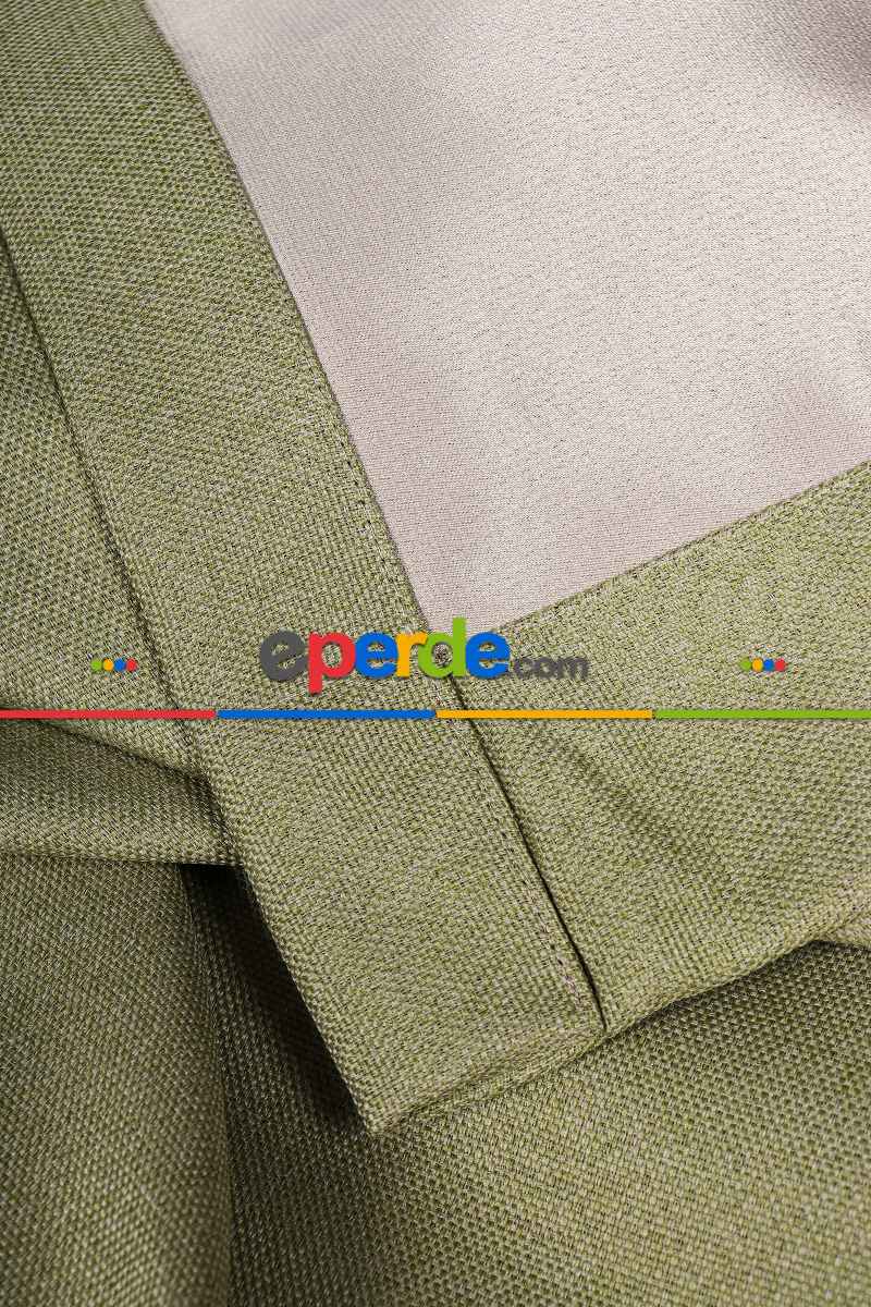 Fıstık Yeşili Hasır Blackout Karartma Güneşlik Perde