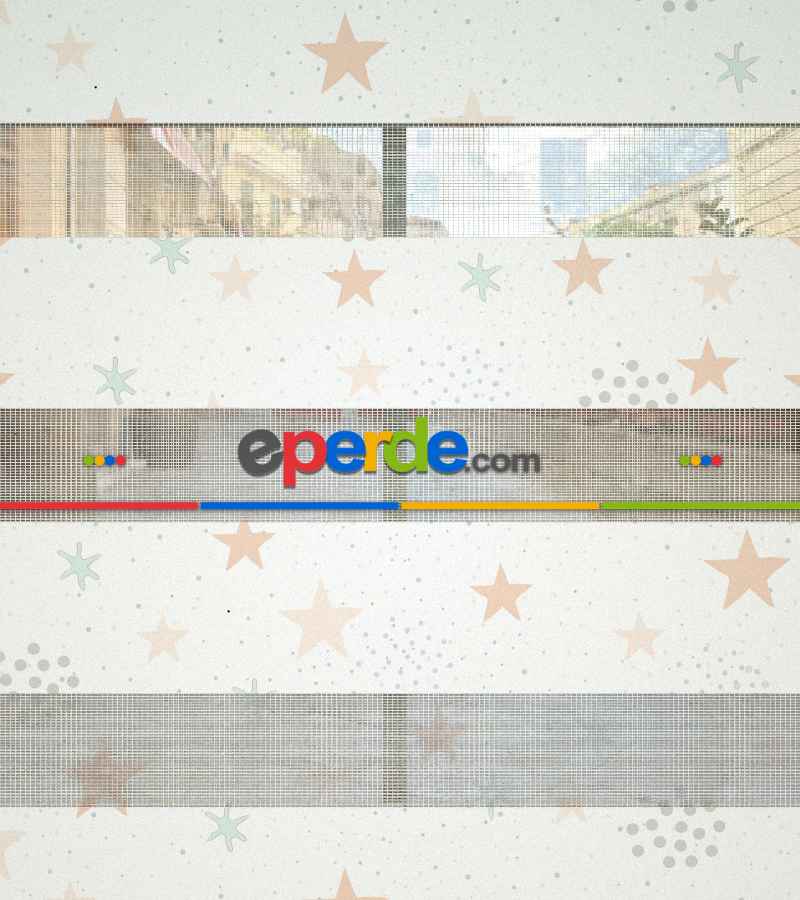 Yıldız Desenli Baskılı Zebra Perde- Çok Renkli