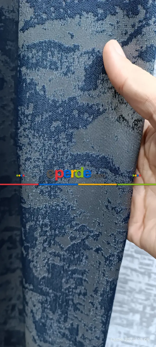 Yatak Odası - 2023 Elit Modern Desenli Fosforlu İplik Dokuma Fon Perde - 3