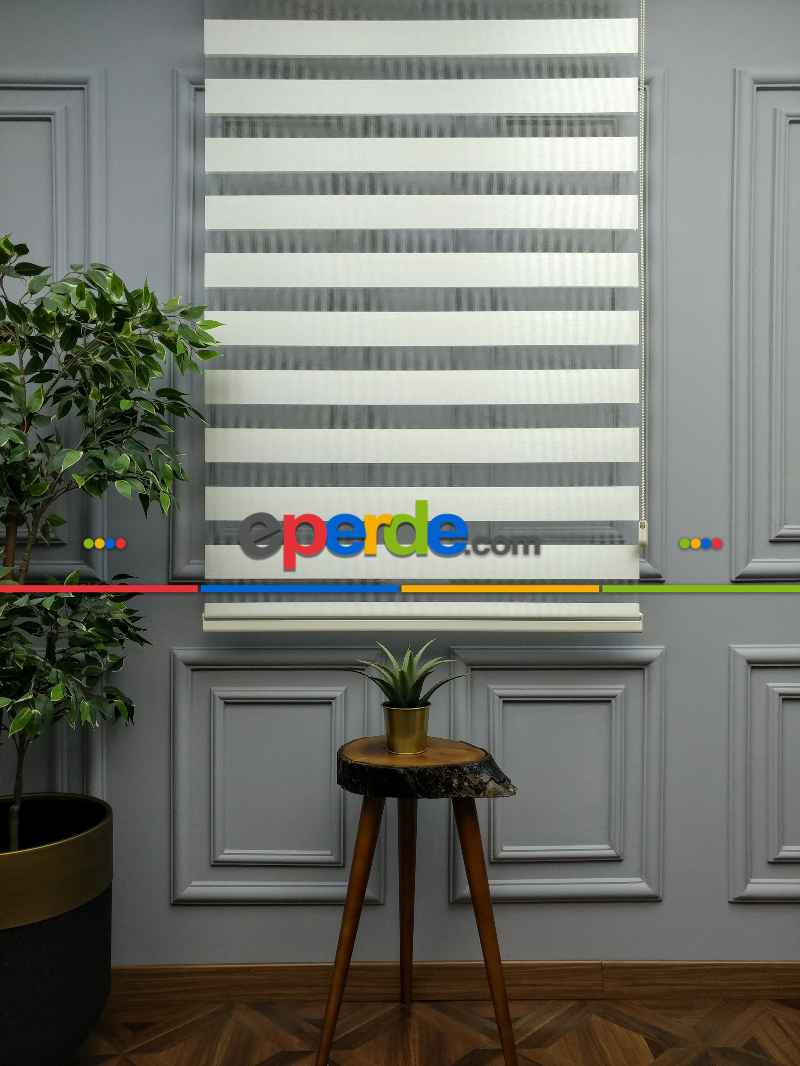 2025 Sezonu - Zebra Perde - Bambu Zebra Perde- Ekru