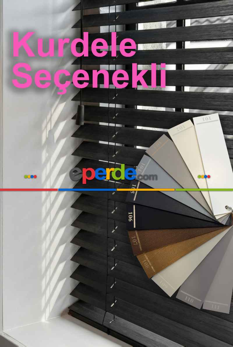 Mutfak - Gerçek Ahşap Jaluzi Perde - 9 Renk