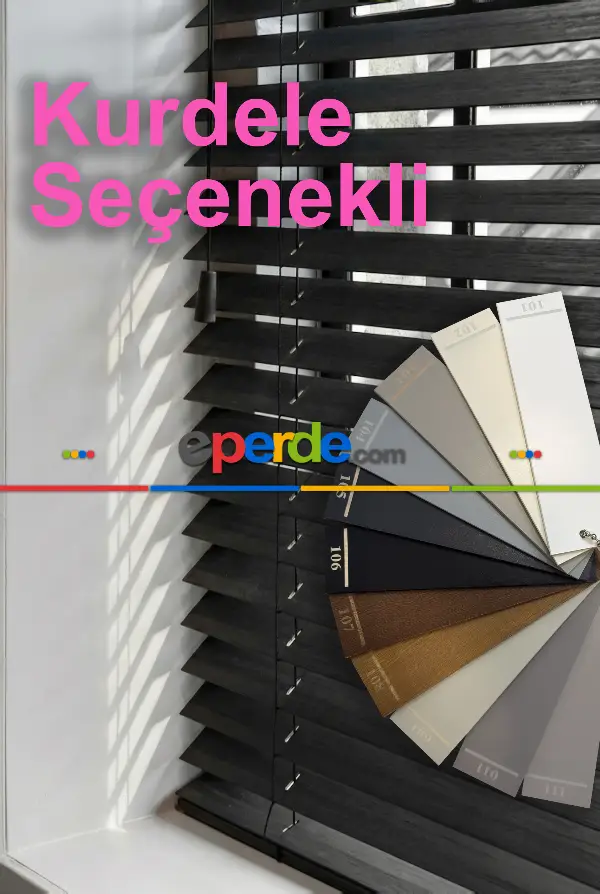 Gerçek Ahşap Jaluzi Perde - 11 Renk