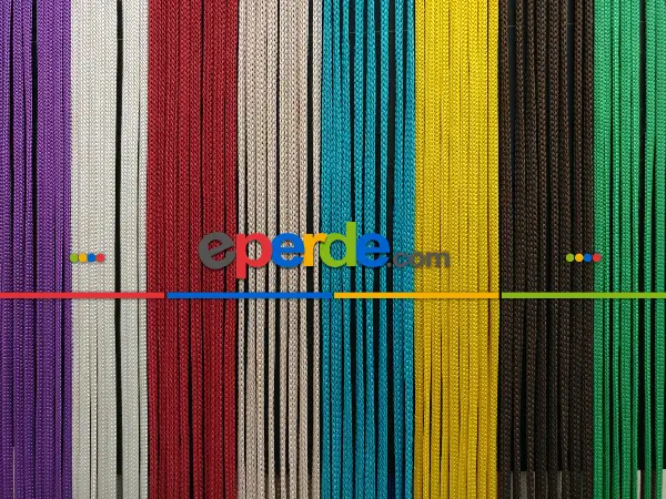 Kahve Rengi İp Perde Jumbo Zincir Serisi- Kahve