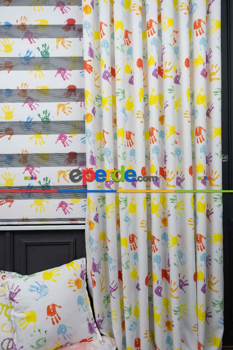 Trend Bebek - Çocuk - Genç Odası Fon Perde Modelleri 2025 (sınırsız En Ölçüsü )- Yeşil-mavi-kırmızı-mürdüm-mavi Açık-hardal Sarısı