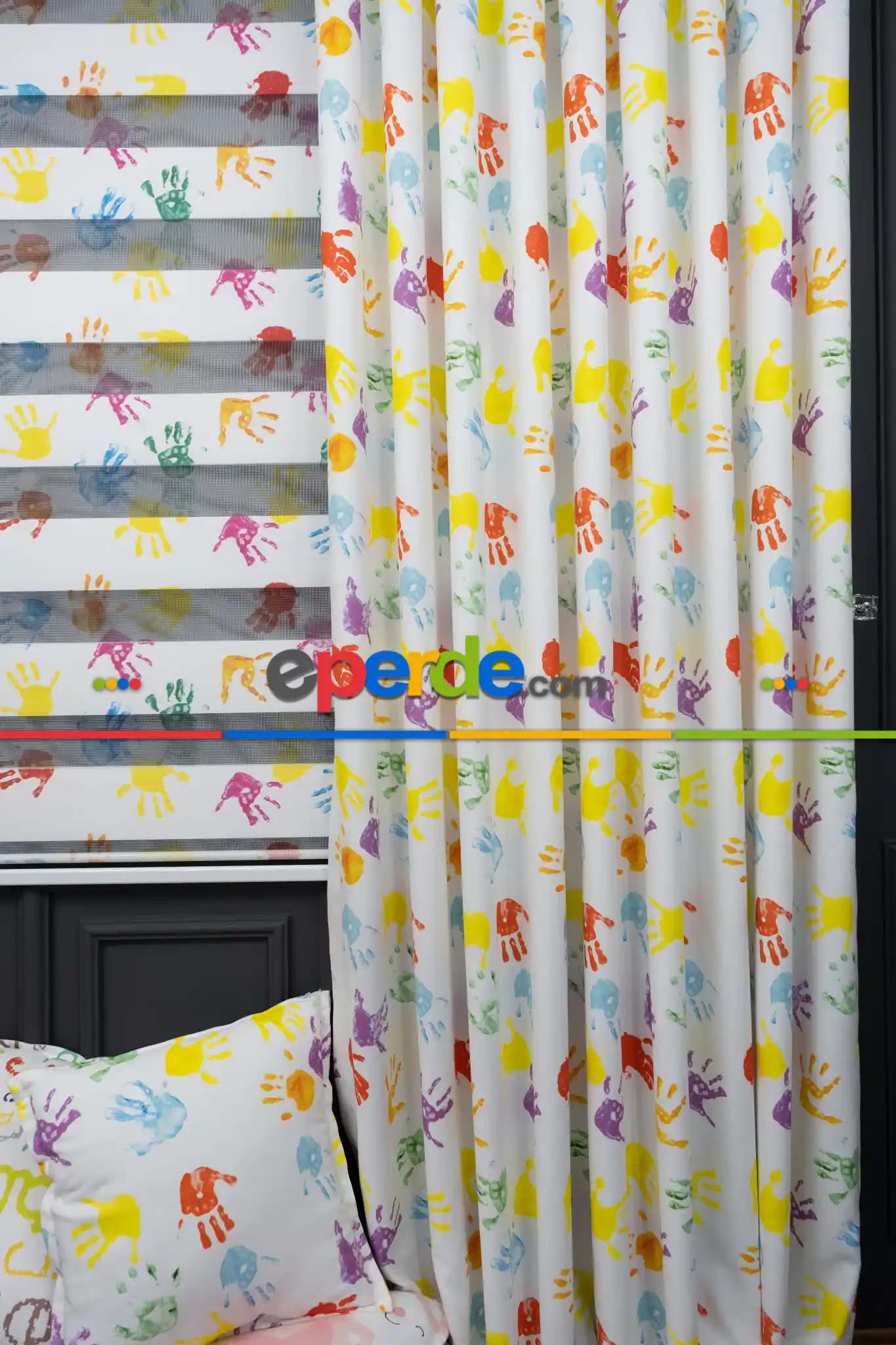 Trend Bebek - Çocuk - Genç Odası Fon Perde Modelleri 2025 (sınırsız En Ölçüsü )- Yeşil-mavi-kırmızı-mürdüm-mavi Açık-hardal Sarısı