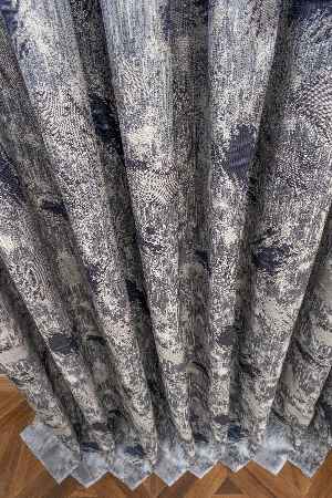 Desenli Jakar Fon Perde