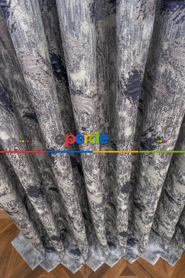 Desenli Jakar Fon Perde