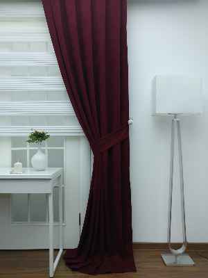 Bordo - Düz Fon Perde (180)- Bordo