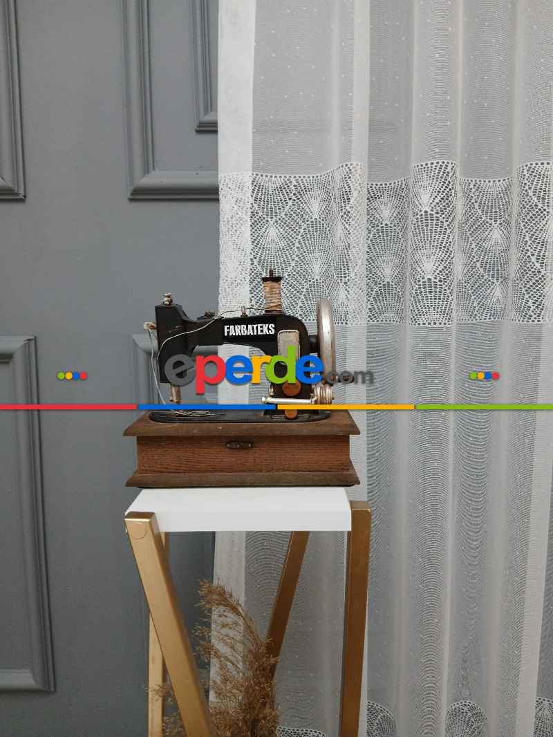 Taç Yakamoz Örme Ütü İstemez Kırışmaz Tül Perde