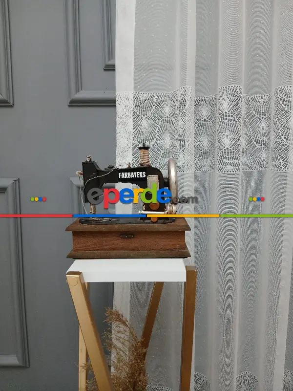Oturma Odası - Taç Yakamoz Örme Ütü İstemez Kırışmaz Tül Perde