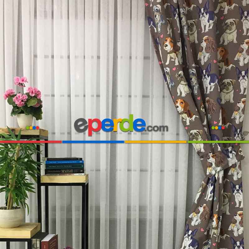 Çocuk Odası Fon Perde- Siyah