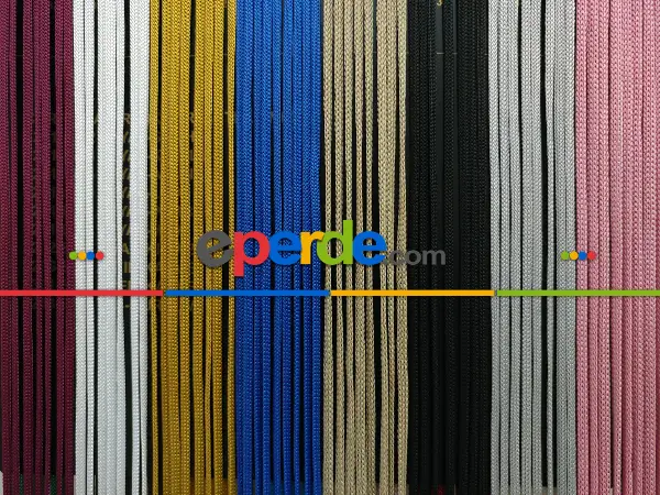 Siyah Rengi İp Perde Jumbo Zincir Serisi- Siyah