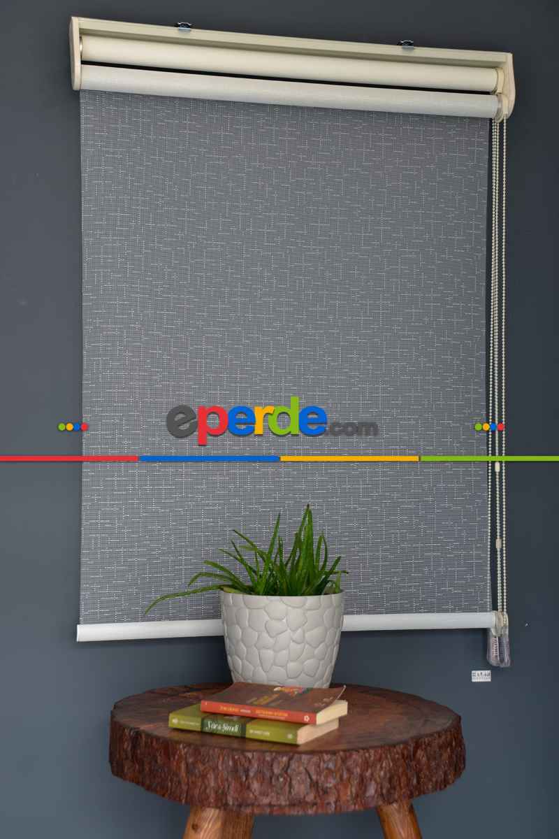 Halim Perdesan Dacuz-90 Beyaz Renk Etekli Veya Eteksiz Çift Mekanizmalı Tül Stor Perde