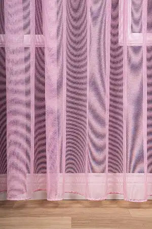 Grek Pembe Renk Düz Tül Perde Pa 7068 - Kurşunlu Tül