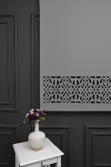 Açık Gri Renk Lazer Kesim Mat Stor Perde (ister Düz - İster Lazer Kesimli Satın Alın)