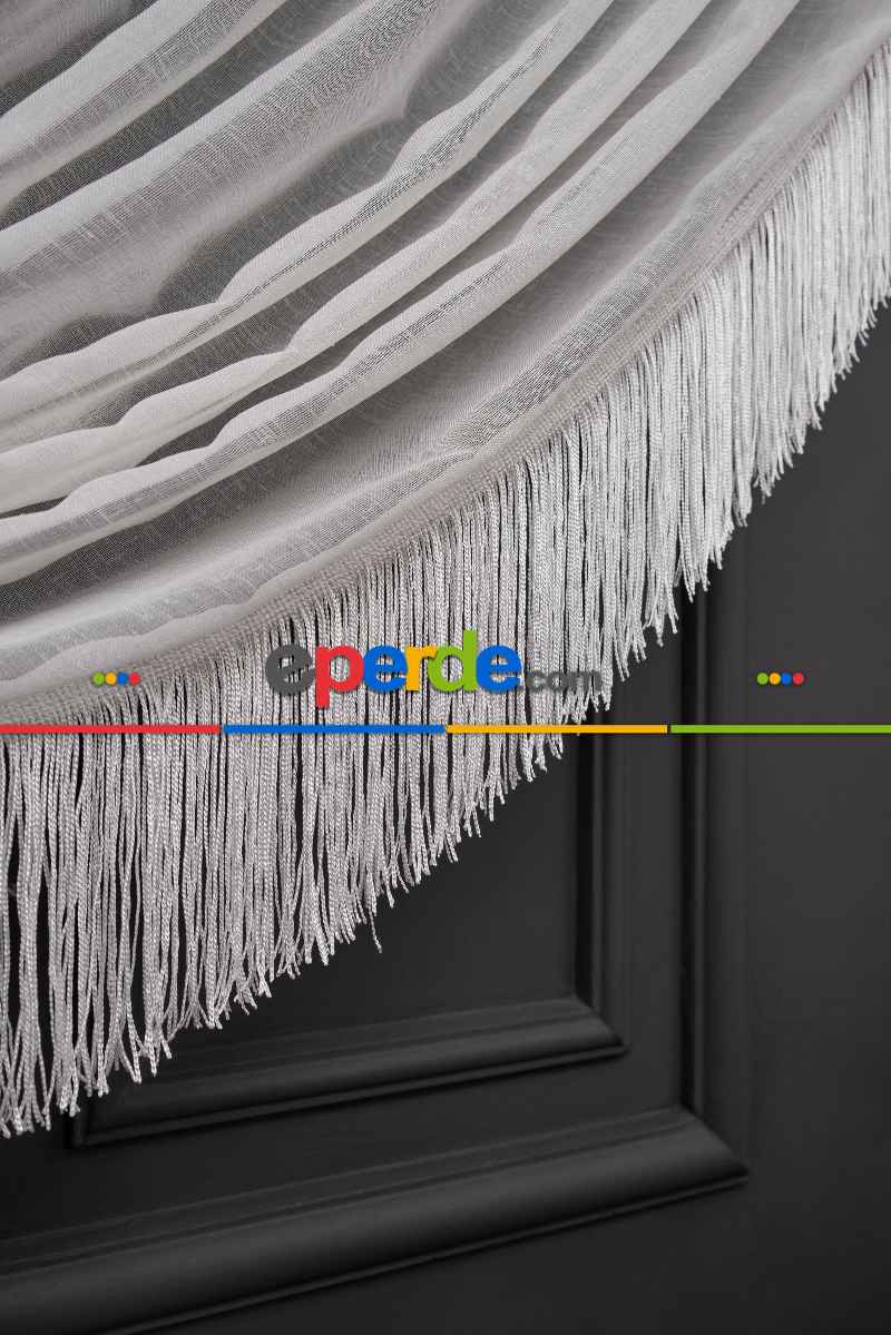 Salon Tül - Keten Yalancı Kruvaze - Tülden Fon - Halat İle Yana Toplamalı Tül - Kordon Toplama Tül - Çift Veya Tek Kanat - Aksesuar İlave Ücretlidir - Kurşunlu Tül