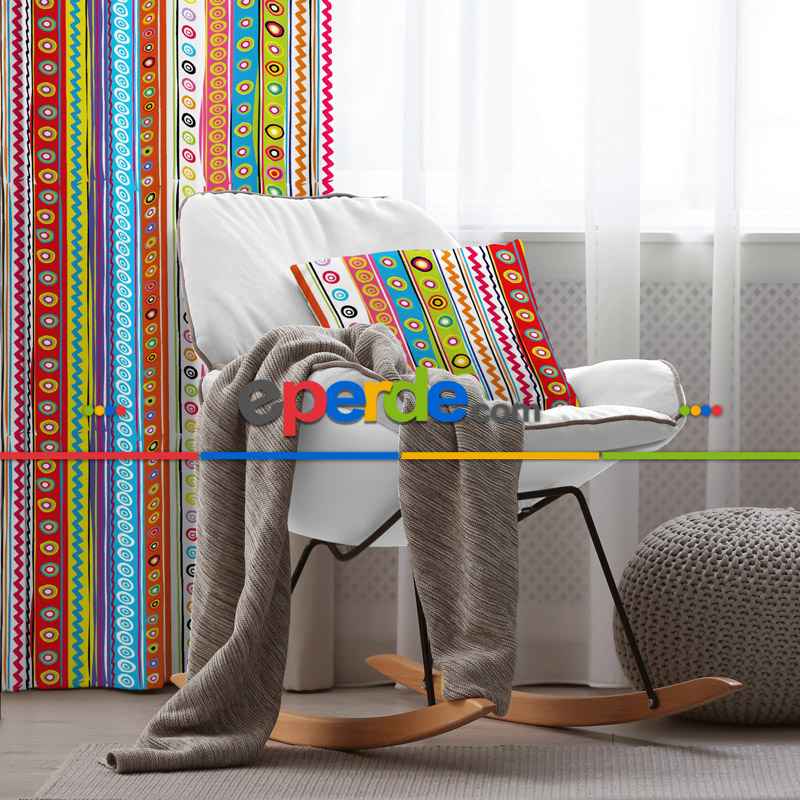 Çocuk Odası Fon Perde Evim2000-3 Kumaşı Kalındır Duck Bezi Değildir