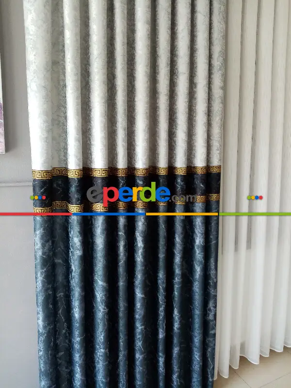 Brillant Pano Fon Perde Orjinal Brillant Gallery Liva Boner Serisi 1. Kalite- Mavi