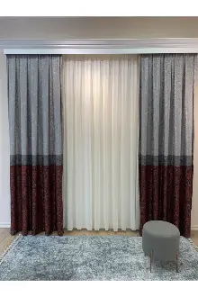 Fon Perde Brillant Flrorus Tasarım Model Renk Yeni Siya Gri Antrasit Fon Perde