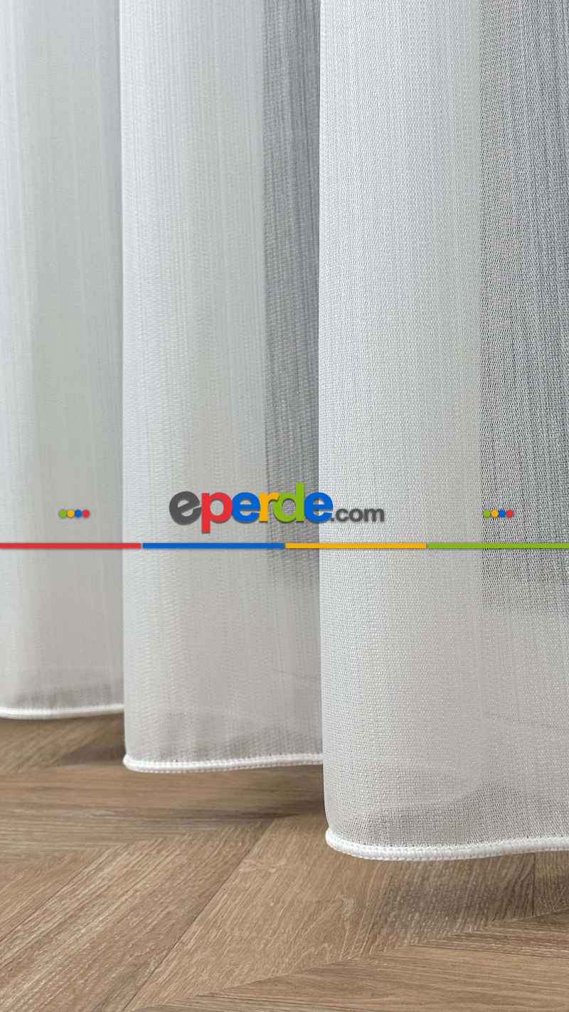 Salon - Ekru Bambu Tül Perde, Seyrek Pile