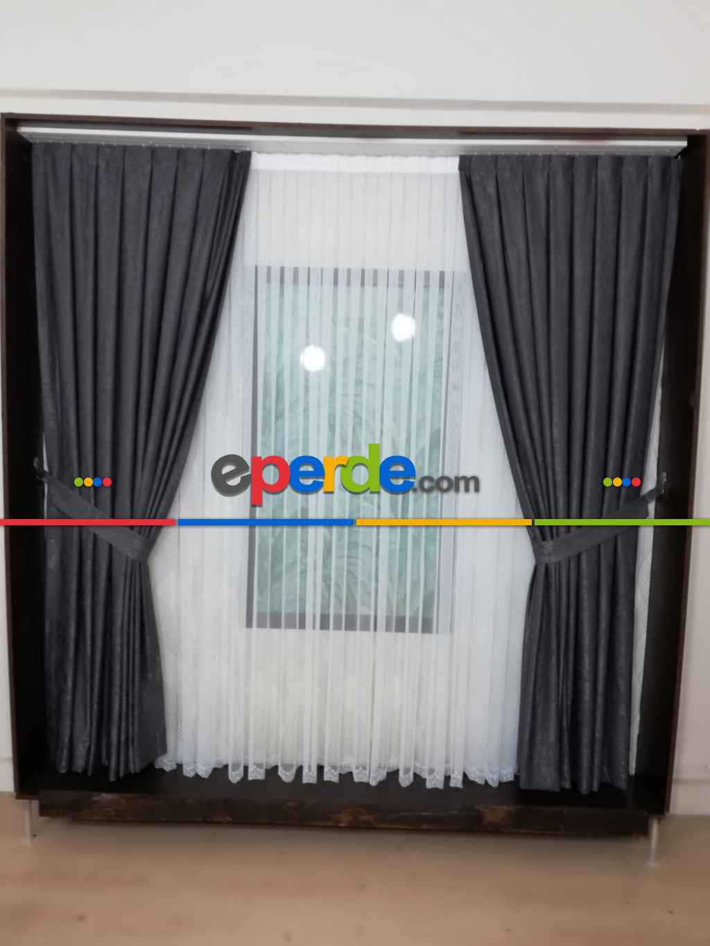 Soft Koyu Gri Fon Perde- Gri Koyu