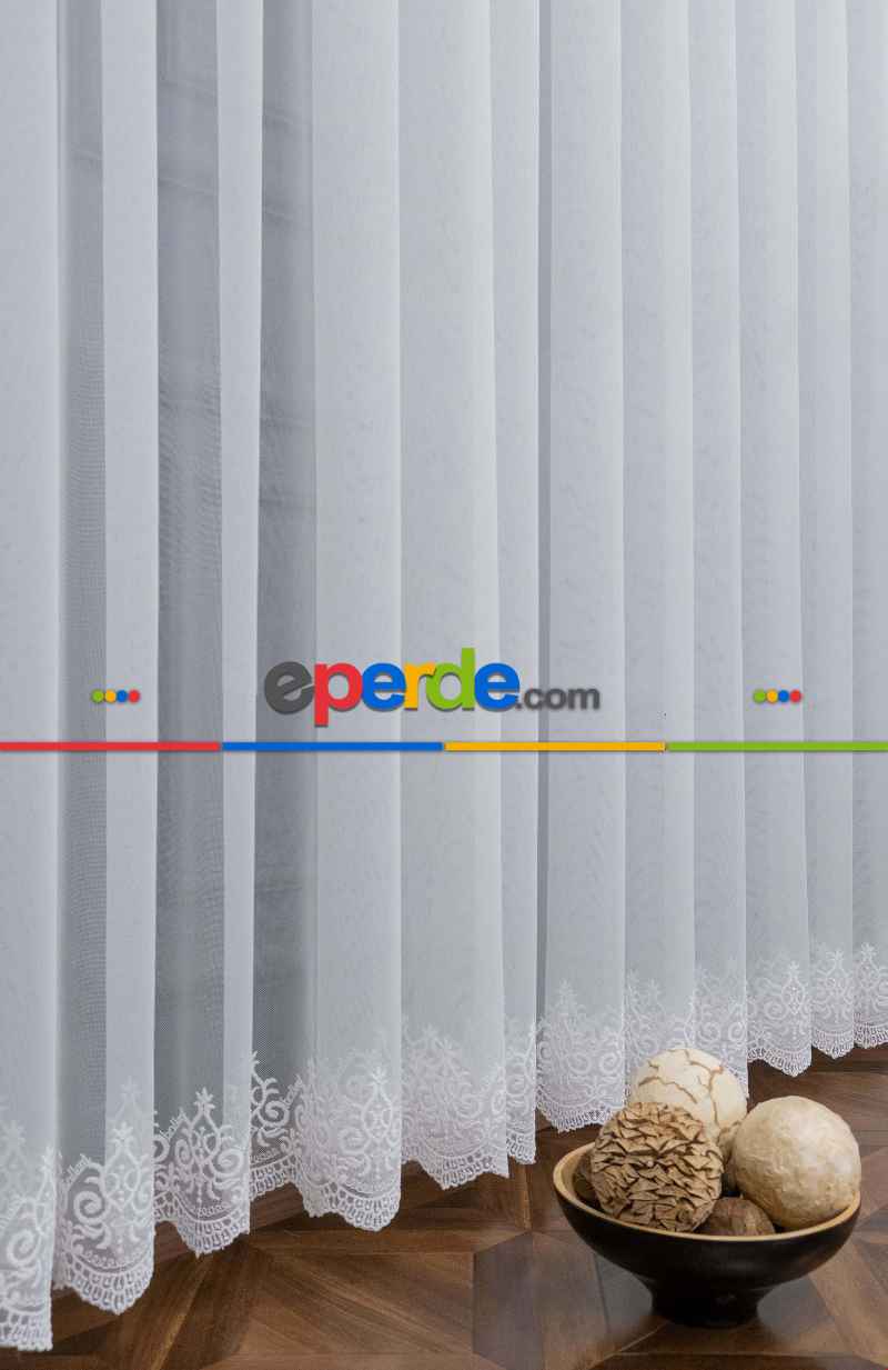 Arne Desen Etek İşlemeli Sade Düz Yeni Desen Tasarım Tül Perde