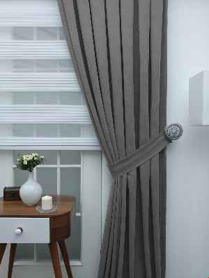 Toprak Gri Düz Fon Perde (280 Eninde)- Gri-füme-antrasit