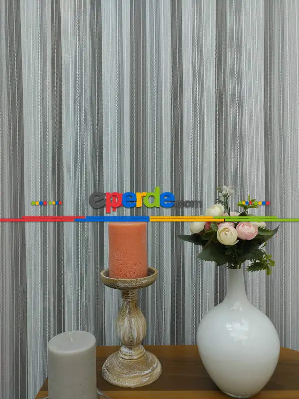 Makarna Çizgili Tül Perde 1.kalite - Kurşunlu Tül