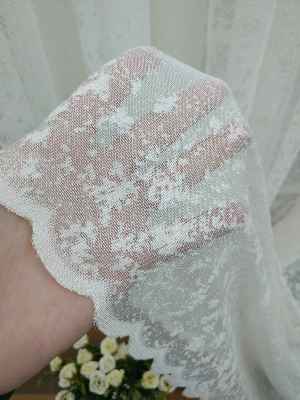 Özel Örme Dokulu Tül Perde 100% Orjinal Ürün- Ekru