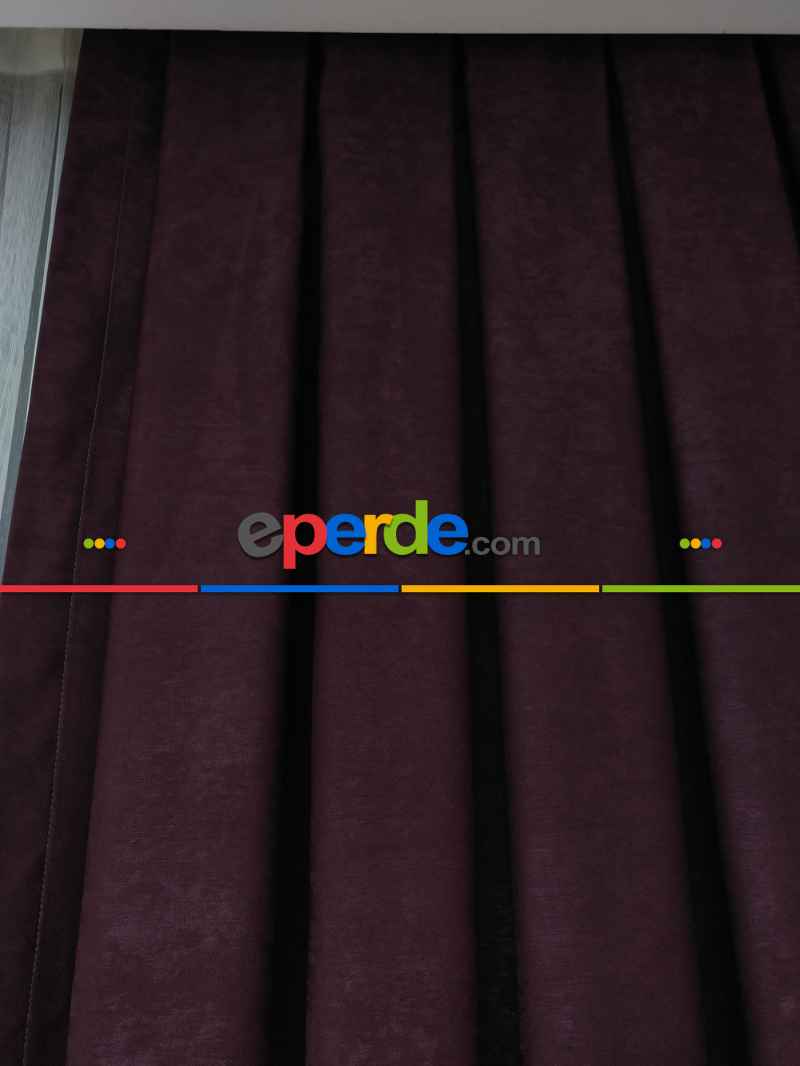 Soft Mürdüm Fon Perde (180)- Mürdüm Koyu