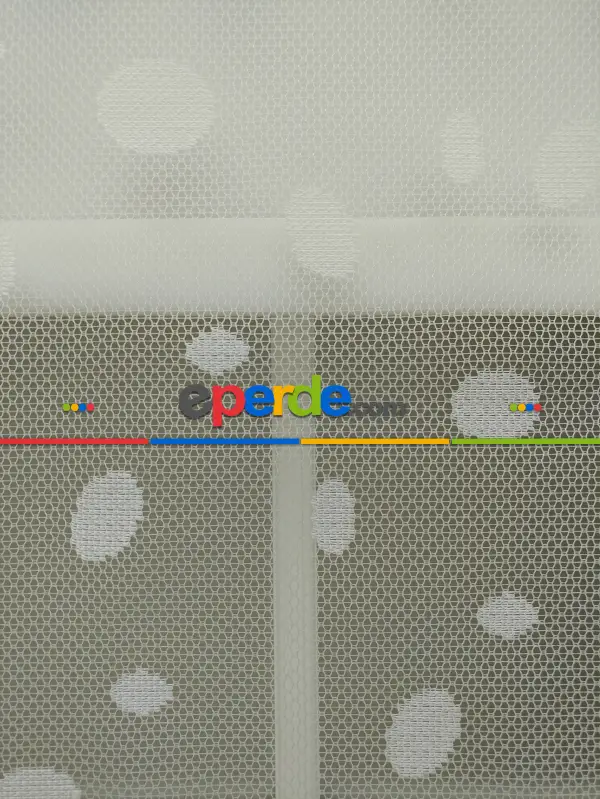 Mutfak Tül Stor Perde - Çiftli Sistem- Ekru