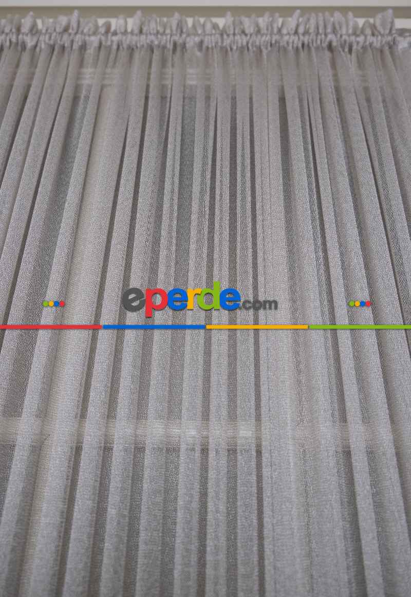 Briz Perde - Ekru Kar Tül Ütü İstemeyen Fantazi Tül