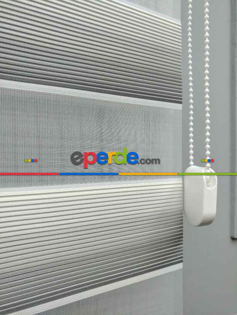 2025 Sezonu - Degrade Renk Geçişli Micro Pileli (pilise) Zebra Perde- Gri