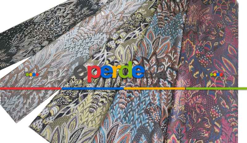 Taç Amazon Renkli Yaprak Model Pano Fon Perde 70cm X 290cm 