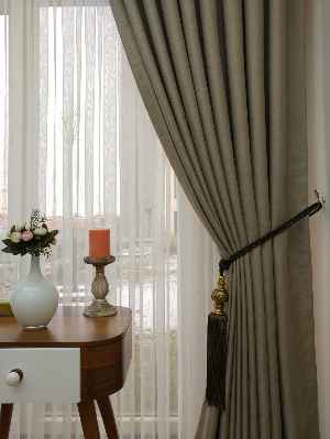 Blackout Fon Perde Hasır Dokulu - Işık Geçirmez ( Sitede Benzeri Yoktur. )- Kahverengi