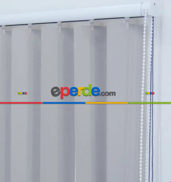 Pcv Dikey Perde Kırık Beyaz - Ofis Perdesi - Dikey Stor Perde