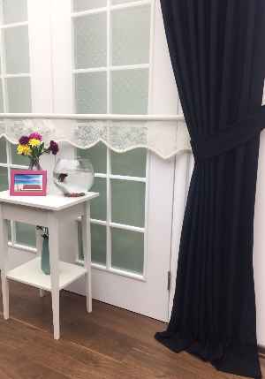 Düz Fon Perde - Siyah- Siyah