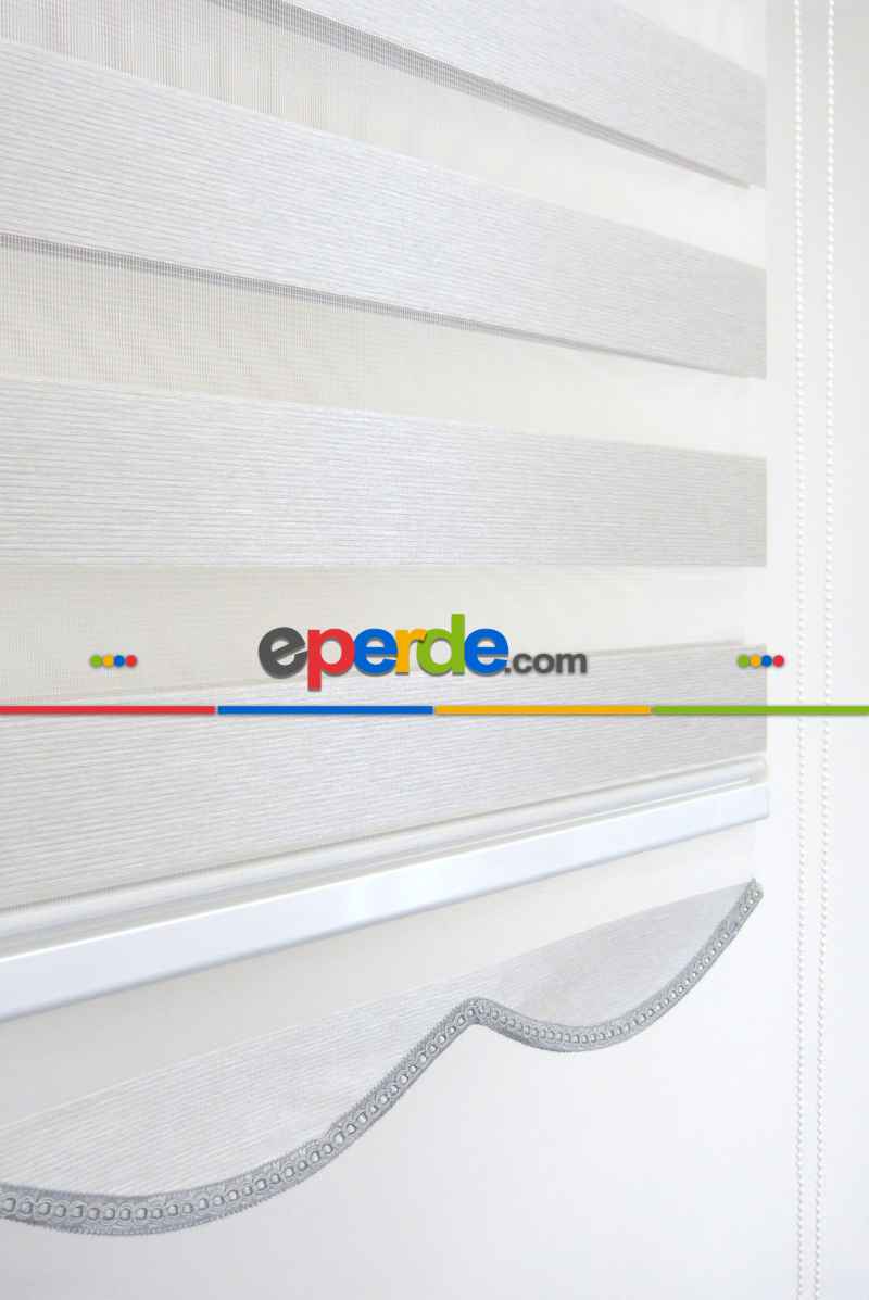 Mutfak - Gri Düz Zebra Zebra Perde- Gri-füme-antrasit