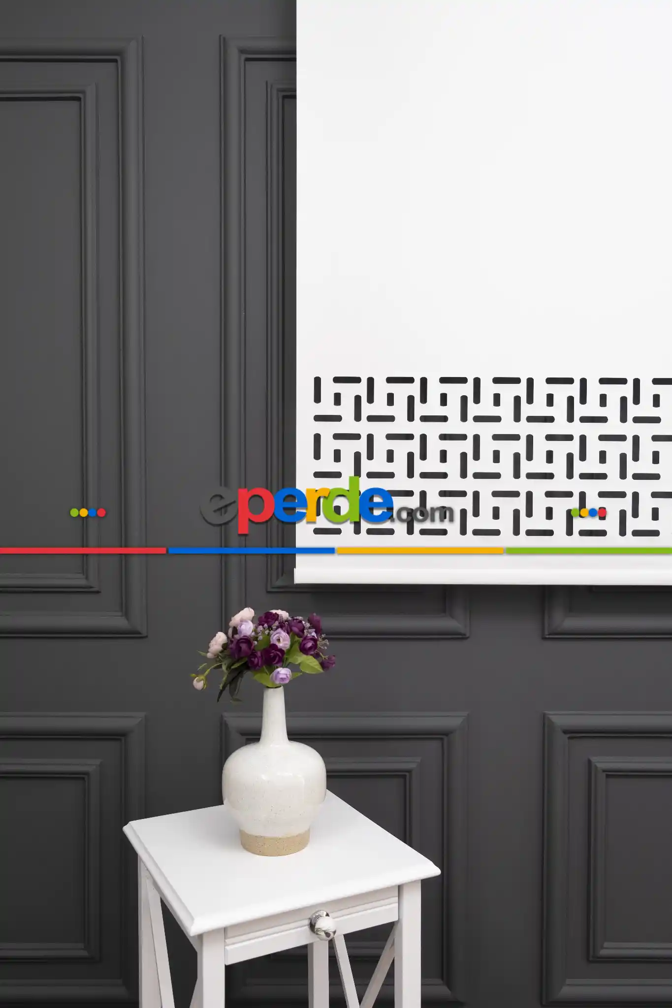 Ekru Renk Lazer Kesim Mat Stor Perde (ister Düz - İster Lazer Kesimli Satın Alın)