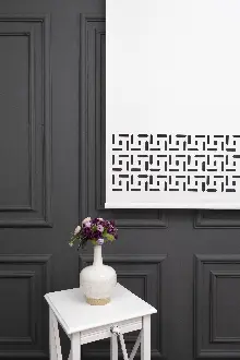 Ekru Renk Lazer Kesim Mat Stor Perde (ister Düz - İster Lazer Kesimli Satın Alın)