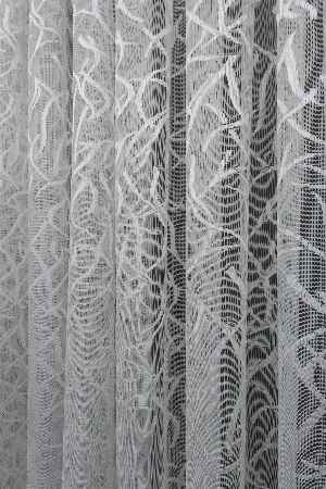 2022 Model Ekru Desenli Örme 1.sınıf Kalite Tül Perde