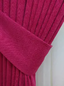 Fuşya Rengi - Düz Fon Perde ( Dökümlü Fon Perde)- Fuşya
