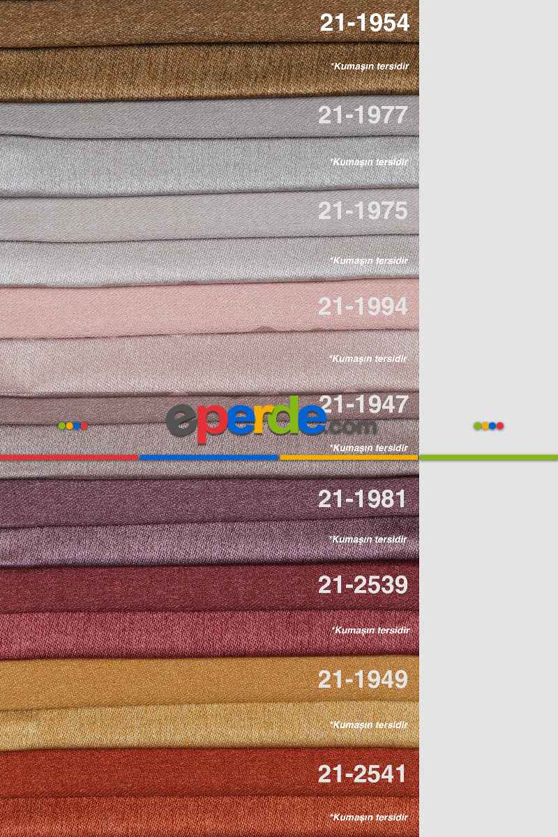 30 Farklı Renk, Antrasit Gri Jakar Dokuma Fon Perde