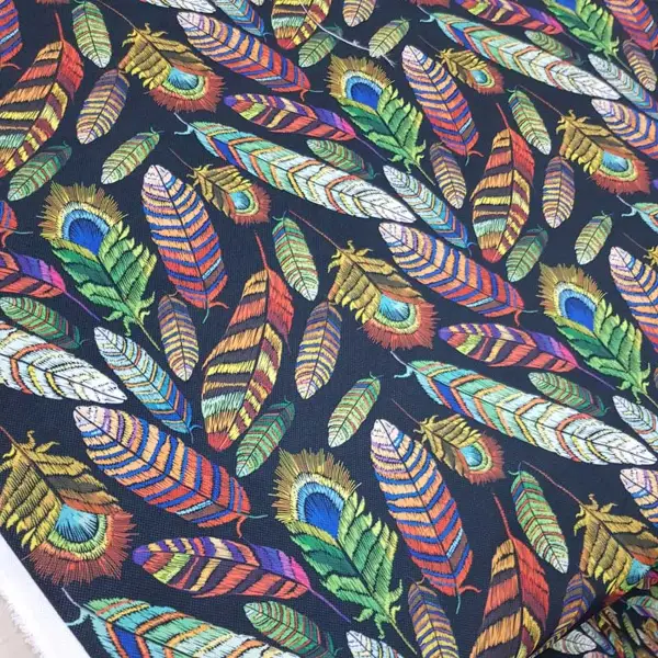 Tüy Desenli Fon Perde Evm316 -t - Kumaşı Kalındır Duck Bezi Değildir.- Siyah-Yeşil-Mavi-Kırmızı-Çok Renkli